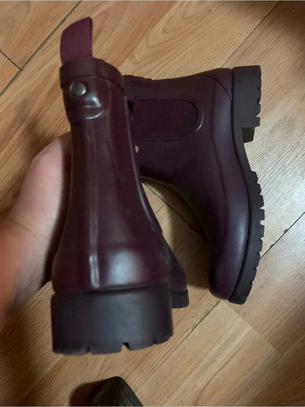 Alpine Design Women's Burgundy Chelsea Winter Rubber Rain Boots